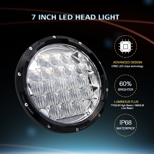 LED Headlight لجيب Wrangler J005B